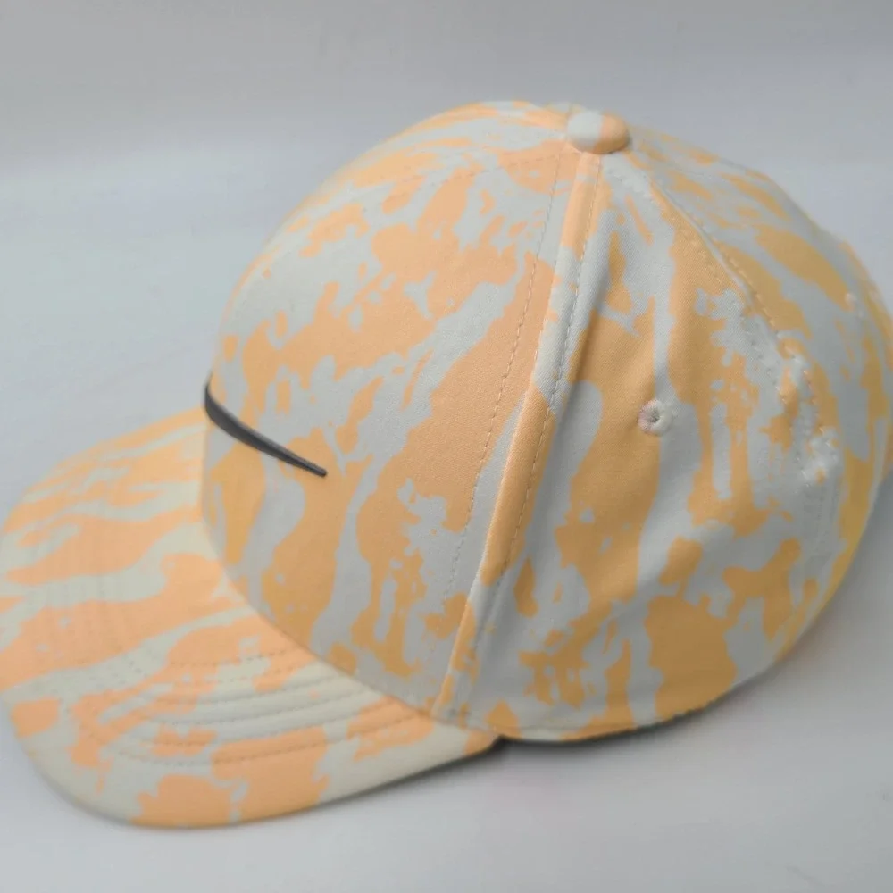 Nike Hat Strapback Orange White Marble Camo Golf Classic99 Dri-Fit Aerobill‎ Men